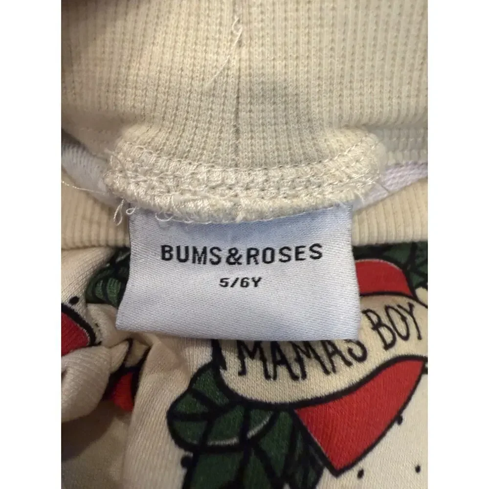 Bums And Roses Mama's Boy 2 Piece Hoodie Jogger Set 5/6 NEW